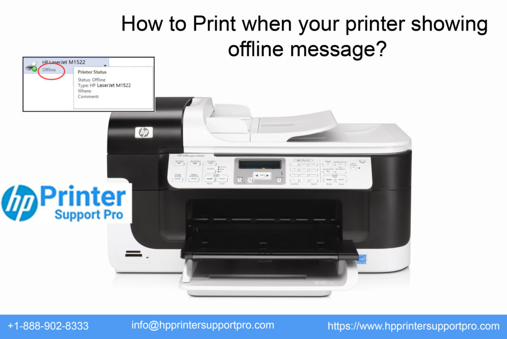 How to Print when HP Printer Show Offline @ 1-205-690-2254