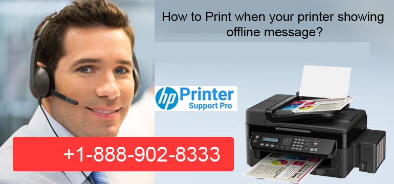 How to Print when HP Printer Show Offline @ 1-205-690-2254