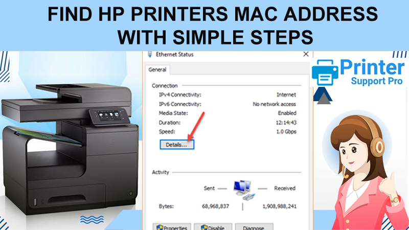 get ip from mac address of a printer
